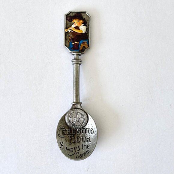 Franklin Mint Country Store Collectible Pewter Spoon Ceresota Flour Vintage Figu - Picture 1 of 4